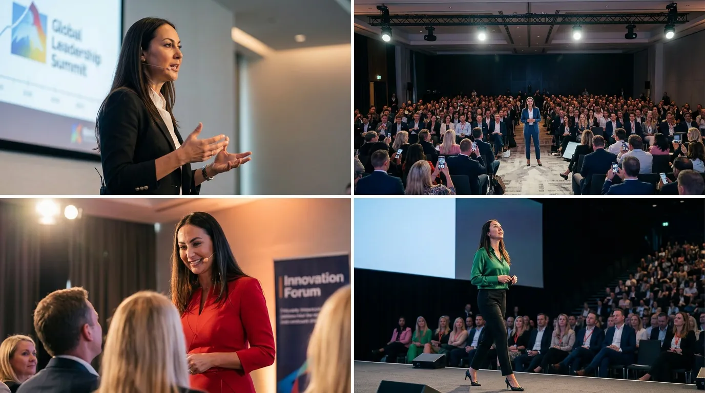 Tara speaking to an engaged audience