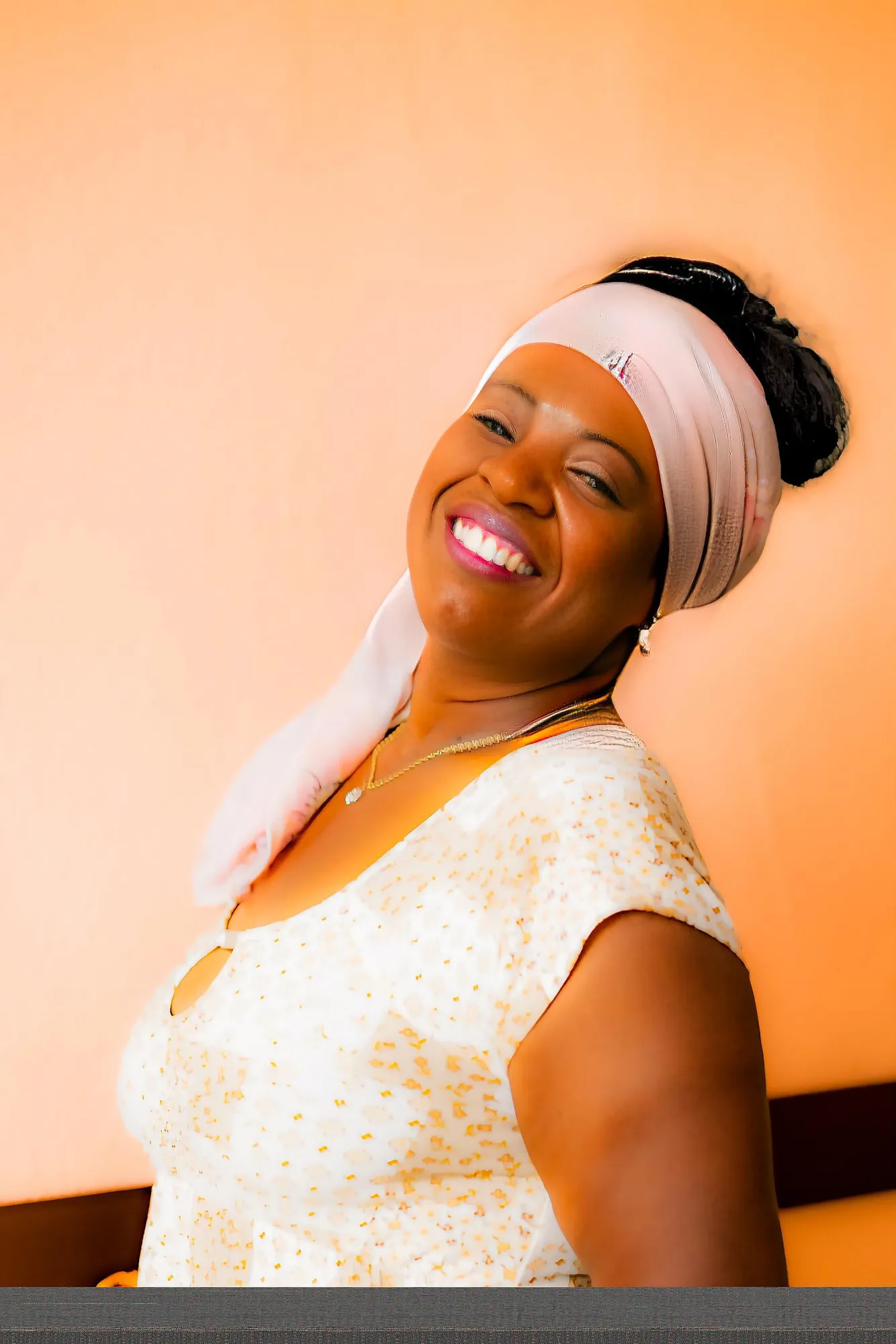 Portrait session with headwrap