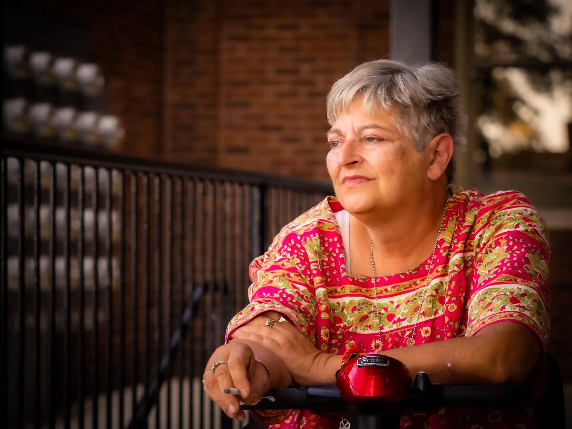 Environmental portrait outdoors