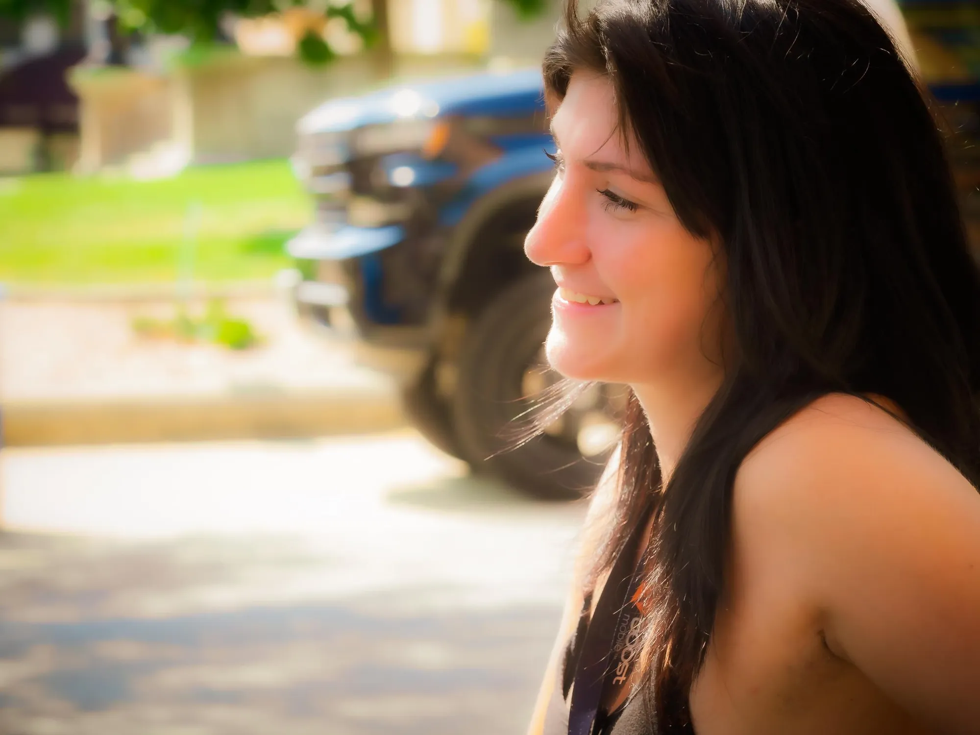 Environmental portrait outdoors