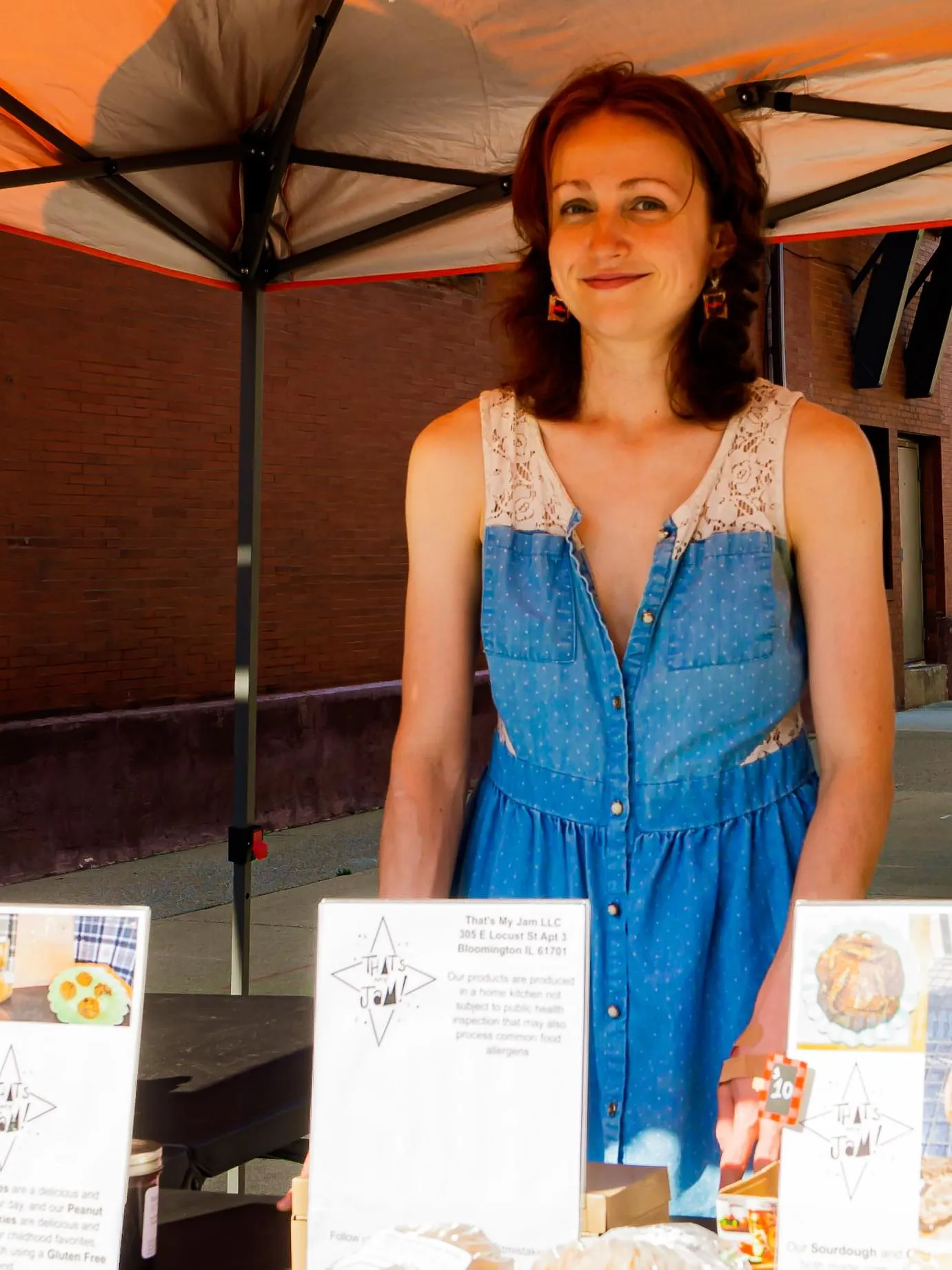Local market vendor portrait