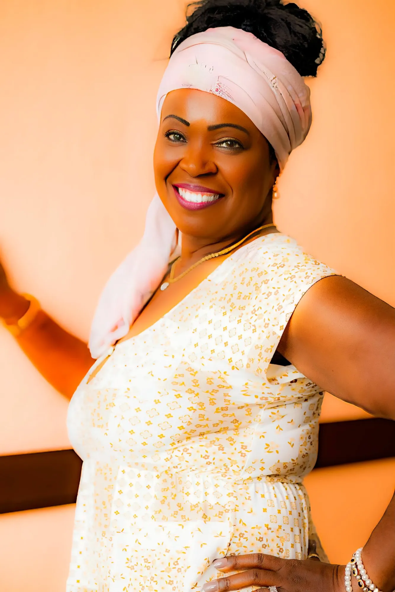 Portrait session with headwrap
